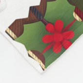 Feestelijke "HO HO" Christmas Fleece & Sherpa Blan (Hoek)