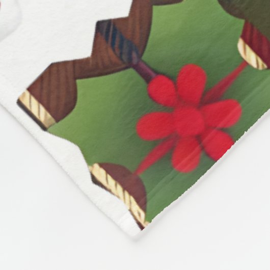 Feestelijke "HO HO" Christmas Fleece & Sherpa Blan (Hoek)