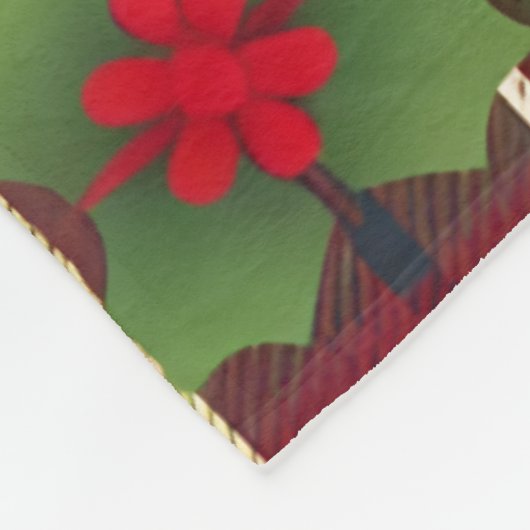 Feestelijke "HO HO" Christmas Fleece & Sherpa Blan (Hoek)