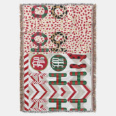 Feestelijke "HO HO" Christmas Fleece & Sherpa Blan Deken (Voorkant Verticaal)