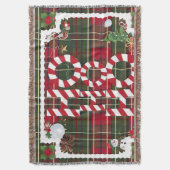 Feestelijke "HO HO" Christmas Fleece & Sherpa Blan Deken (Voorkant Verticaal)