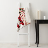 Feestelijke "HO HO" Christmas Fleece & Sherpa Blan Sherpa Deken (In situ)