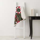 Feestelijke "HO HO" Christmas Fleece & Sherpa Blan Sherpa Deken (In situ)