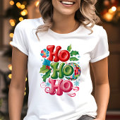 Feestelijke Ho Ho Disco Kerstmis Tri-Blend Shirt