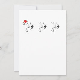 Feestelijke "Ho Ho Ho" Kersthoed Kerstvakantie Feestdagenkaart