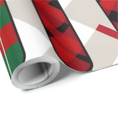 Feestelijke "HO HO" Kerstinpakpapier met Cadeaupapier (Rol Hoek)