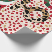 Feestelijke "HO HO" Kerstinpakpapier met Cadeaupapier (Hoek)