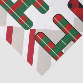 Feestelijke "HO HO" Kerstinpakpapier met Tissuepapier (Detail)