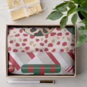 Feestelijke "HO HO" Kerstinpakpapier met Tissuepapier (Geschenk)