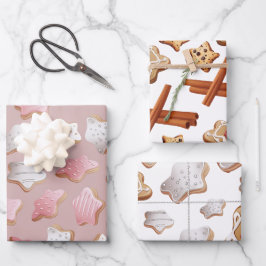 Feestelijke Holiday Latte met Cookies Wrapping Pap Inpakpapier Vel