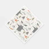 Feestelijke Holiday Moose tekening Servet (Hoek)