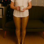 Feestelijke Holiday Party Leggings/Gold Glitter Leggings