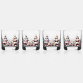Feestelijke Holiday Tree Glasses Set van 4 Whisky Glas (Links)