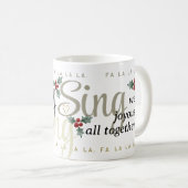 Feestelijke Holly and Hearts FA LA Kerstmis Mok (Voorkant rechts)