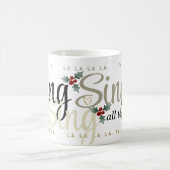 Feestelijke Holly and Hearts FA LA Kerstmis Mok (Center)