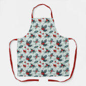 Feestelijke Holly Berry Christmas All-over print S Schort (Voorkant)