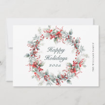 Feestelijke Holly Berry Kerstkrans