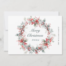 Feestelijke Holly Berry Kerstkrans