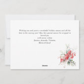 Feestelijke Holly Berry Kerstkrans Feestdagenkaart (Achterkant)