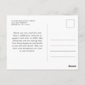 Feestelijke Holly Berry Kerstvakantie dank u Briefkaart (Achterkant)