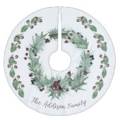 Feestelijke Holly en Ivy Wreath Kerstmis Kerstboom Rok (Voorkant)