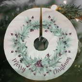 Feestelijke Holly en Ivy Wreath Plum Kerstboom Rok