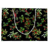 Feestelijke Holly | Foto | Zwarte achtergrond Groot Cadeauzakje (Achterkant)