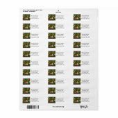Feestelijke Holly Garland | Groen kerstadres Etiket (Full Sheet)