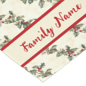 Feestelijke Holly Garland Korte Tafelloper (Hoek)