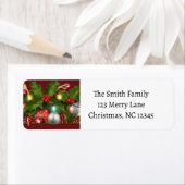 Feestelijke Holly Garland | Red Christmas-adres Etiket (Insitu)