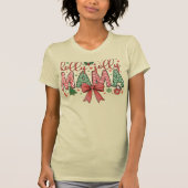 Feestelijke Holly Jolly Mama kerstvibe T-shirt (Voorkant)