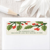 Feestelijke Holly Kerst Adresetiketten Etiket (Insitu)