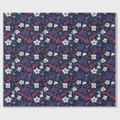 Feestelijke Holly Pattern Geschenk Wrap Cadeaupapier (Vlak)