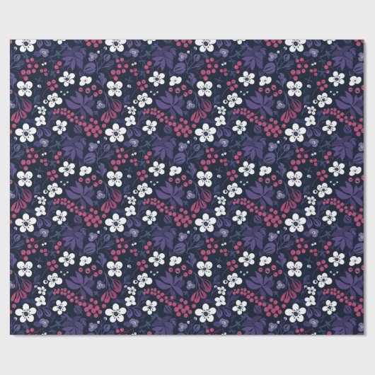 Feestelijke Holly Pattern Geschenk Wrap Cadeaupapier (Vlak)