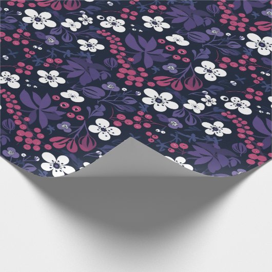 Feestelijke Holly Pattern Geschenk Wrap Cadeaupapier (Hoek)