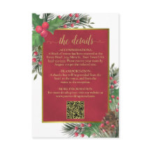 Feestelijke Holly & Pine bruiloft details QR-code