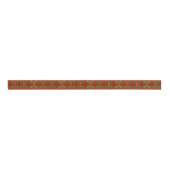 Feestelijke Holly Red – Kerstpatroon Grosgrain Lint (Voorkant)