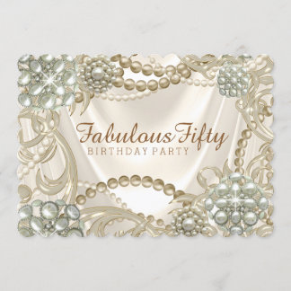 Feestelijke Hollywood Glam Parel Verjaardagsfeest Kaart