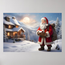 Feestelijke home decor muurkunst | Santa muurkunst