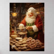 Feestelijke home decor waterverf Santa bakken