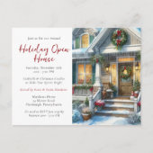 Feestelijke Home Holiday Open House Fotouitnodigin Briefkaart (Voorkant)