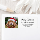 Feestelijke Hond Foto Custom Vakantie Retouradres Etiket (Insitu)