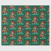Feestelijke hond in kerstkostuums - Holiday Vibes Cadeaupapier (Vlak)