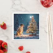 Feestelijke Hond in Lichtslinger Servet (Insitu)