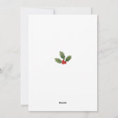 Feestelijke hond met kerstmuts Plat kerstkaart (Achterkant)