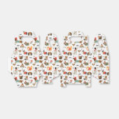 Feestelijke Honden In Vakantie Truien Patroon Bedankdoosjes (Uitgevouwen)