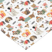 Feestelijke Honden In Vakantie Truien Patroon Korte Tafelloper (Hoek)