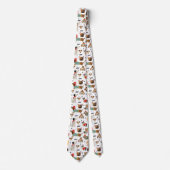 Feestelijke Honden In Vakantie Truien Patroon Stropdas (Voorkant)