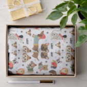Feestelijke Honden In Vakantie Truien Patroon Tissuepapier (Geschenk)