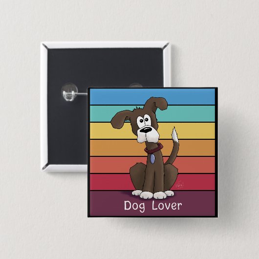 Feestelijke Hondenliefhebber Button (Voorkant /achterkant)
